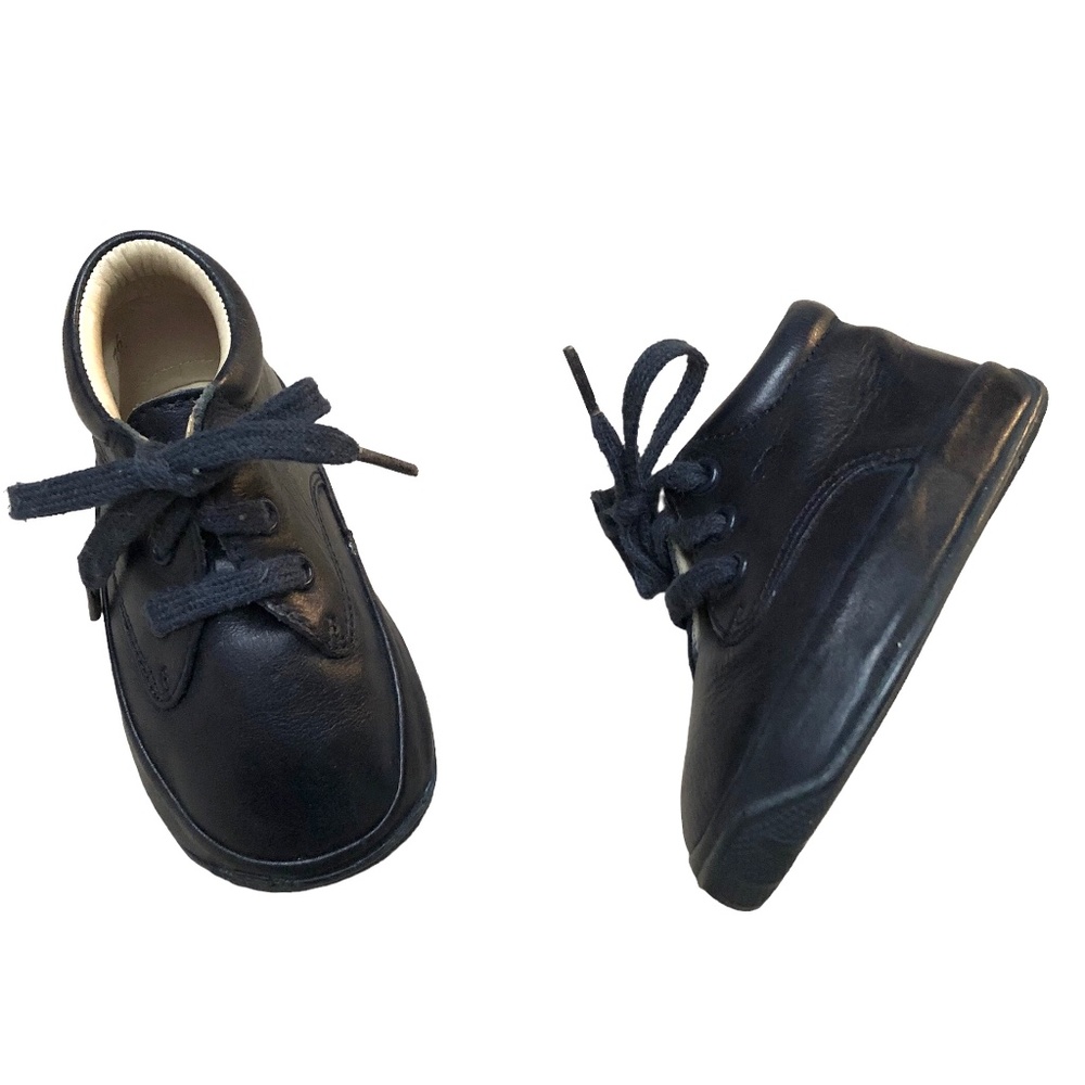 Elefanten Blue Leather Baby Hightop Shoes 17 / US 3